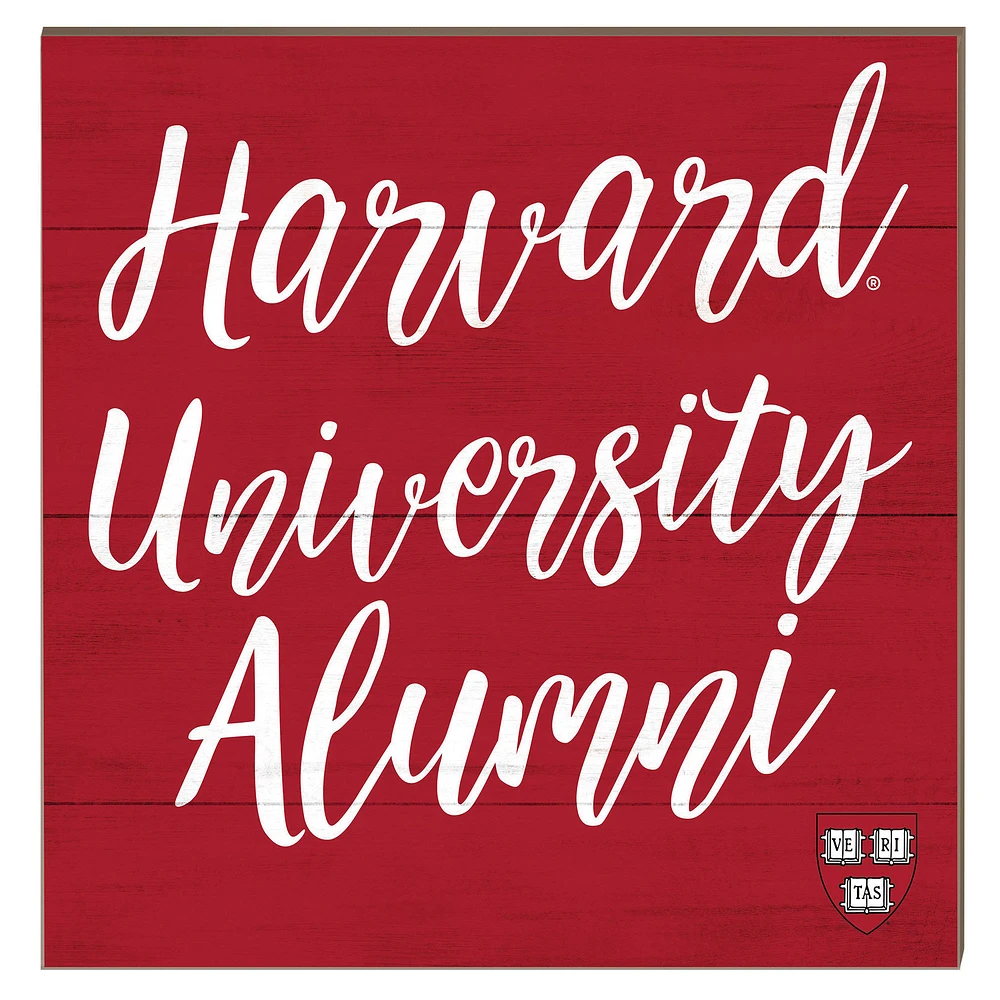 Harvard Crimson 10" x 10" Alumni Plaque