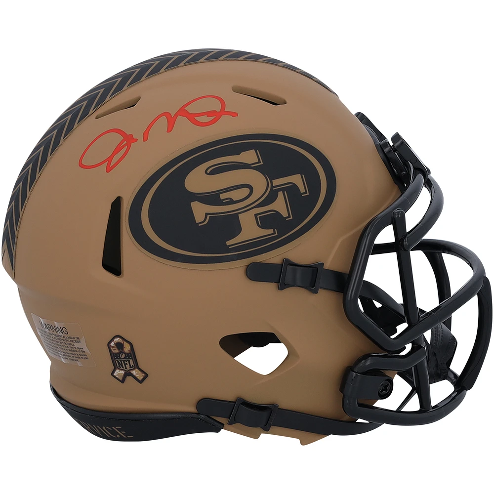 Joe Montana San Francisco 49ers Autographed Riddell 2023 Salute to Service Speed Mini Helmet