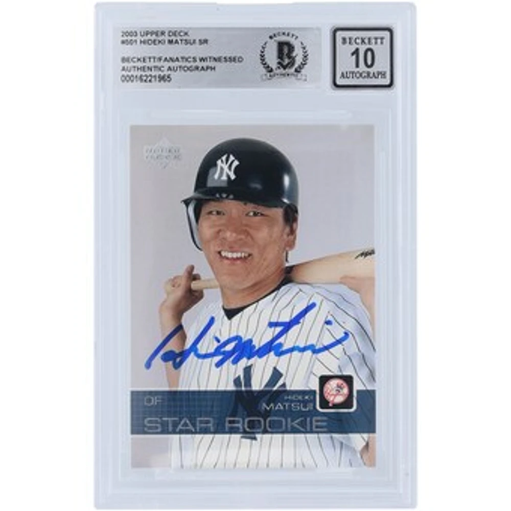 Hideki Matsui New York Yankees Autographed 2003 Upper Deck Series 2 #501 Beckett Fanatics Witnessed Authenticated 10 Rookie Card