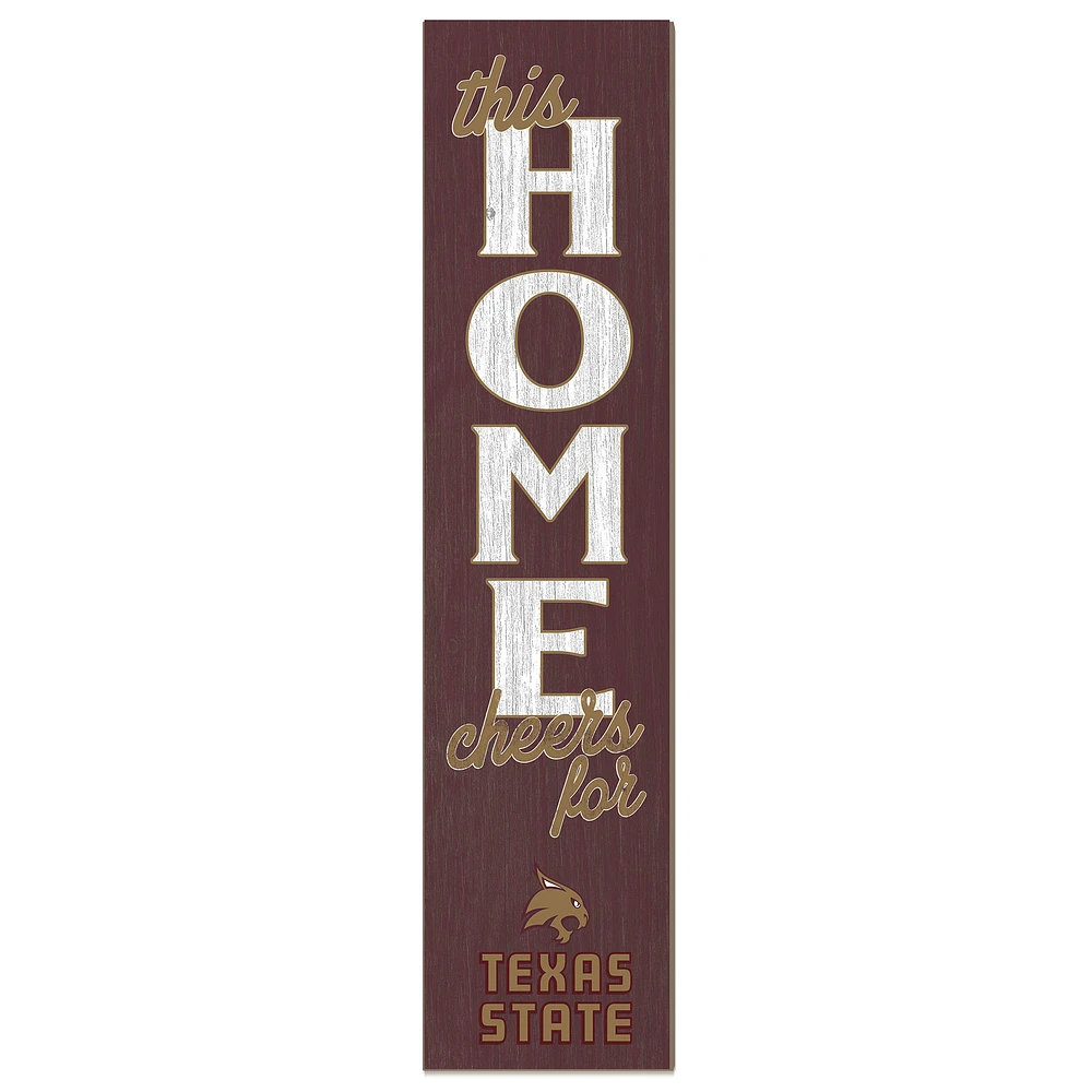 Texas State Bobcats 12" x 48" This Home Leaner