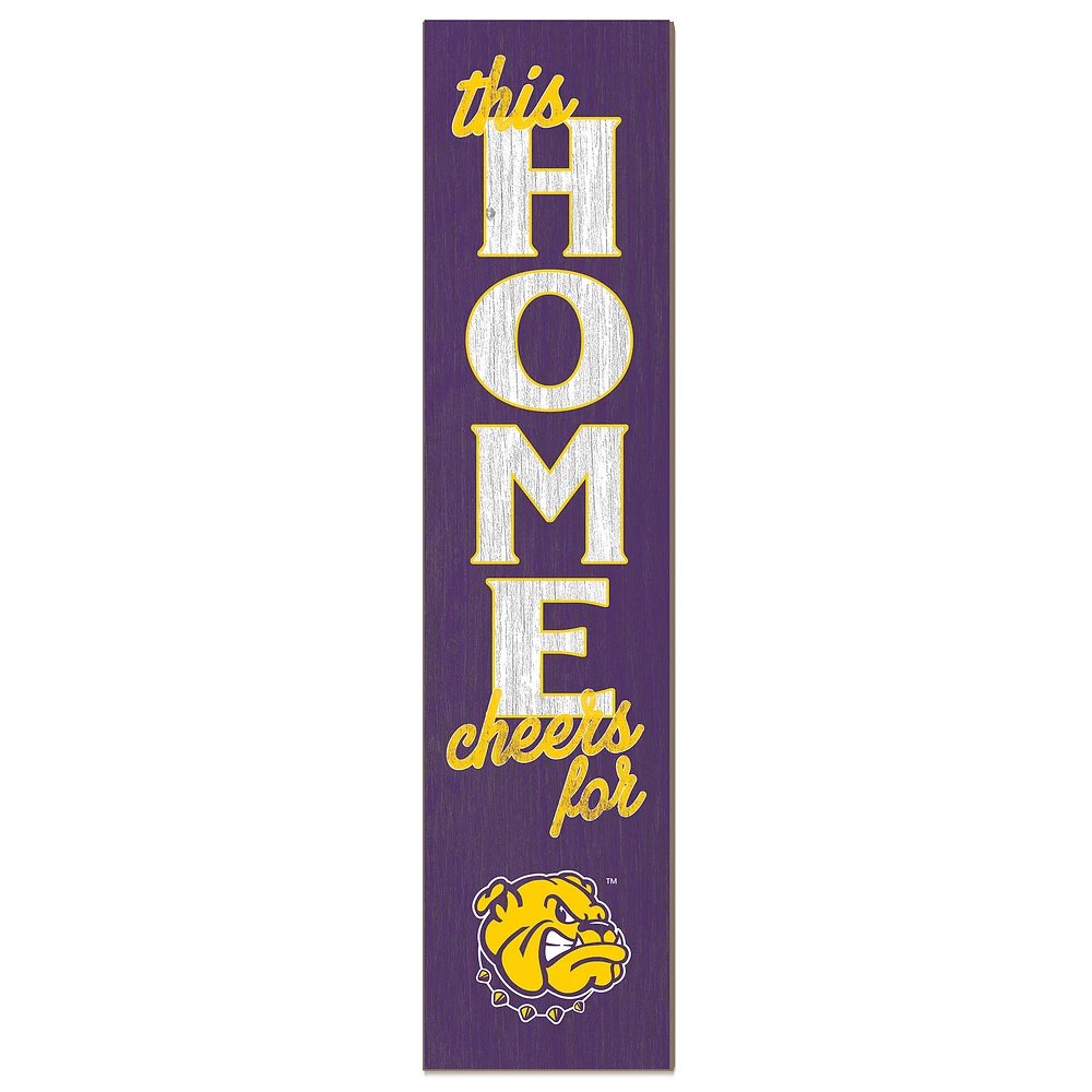 Western Illinois Leathernecks 12" x 48" This Home Leaner