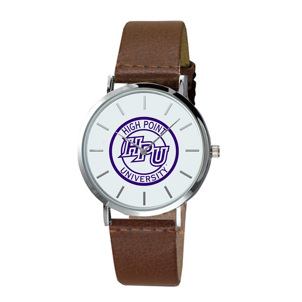 Men's Brown High Point Panthers Plexus Leather Watch