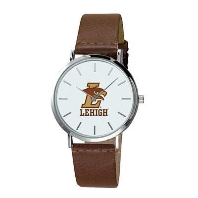 Men's Brown Lehigh Mountain Hawks Plexus Leather Watch