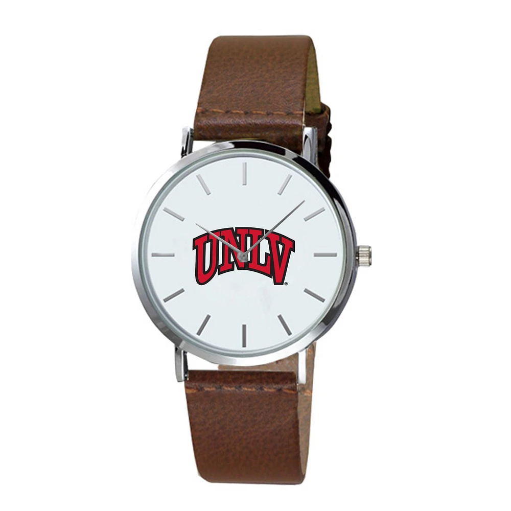 Men's Brown UNLV Rebels Plexus Leather Watch