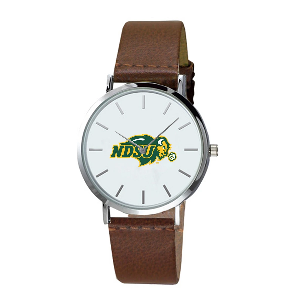 Men's Brown NDSU Bison Plexus Leather Watch