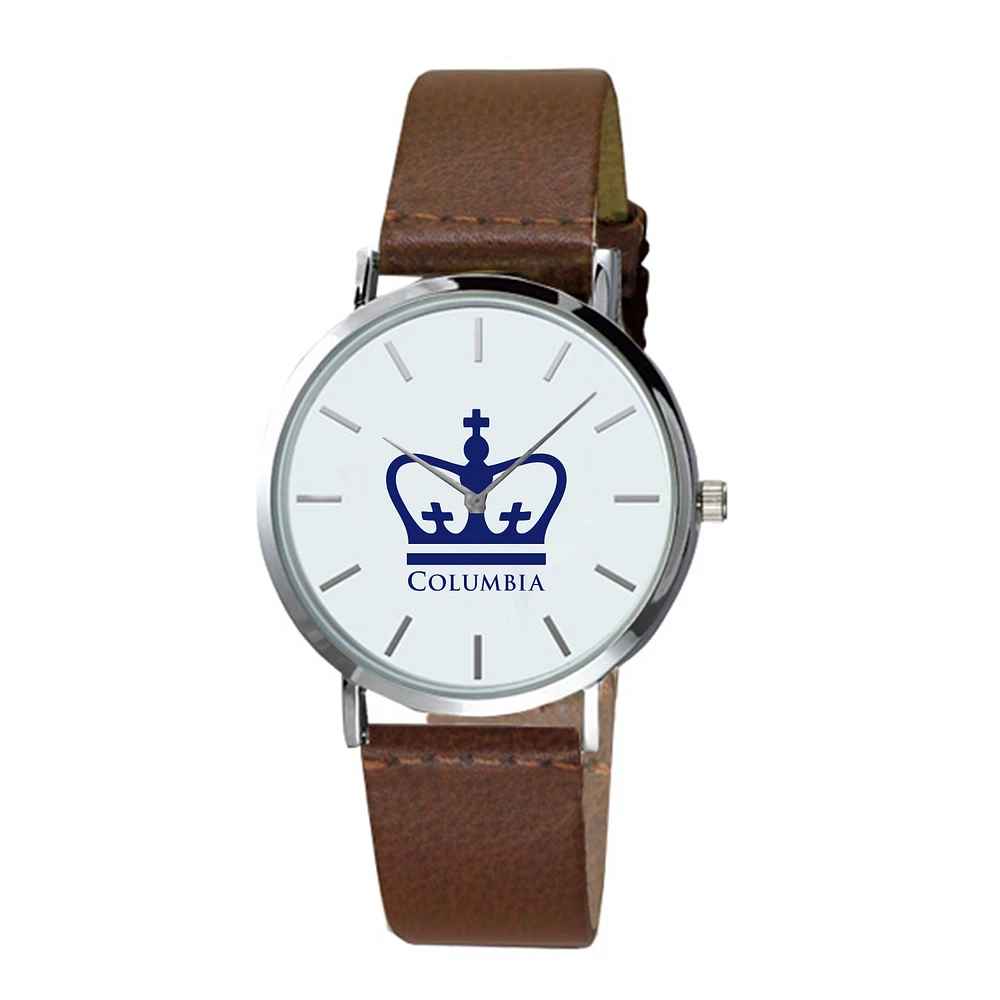 Men's Brown Columbia University Plexus Leather Watch