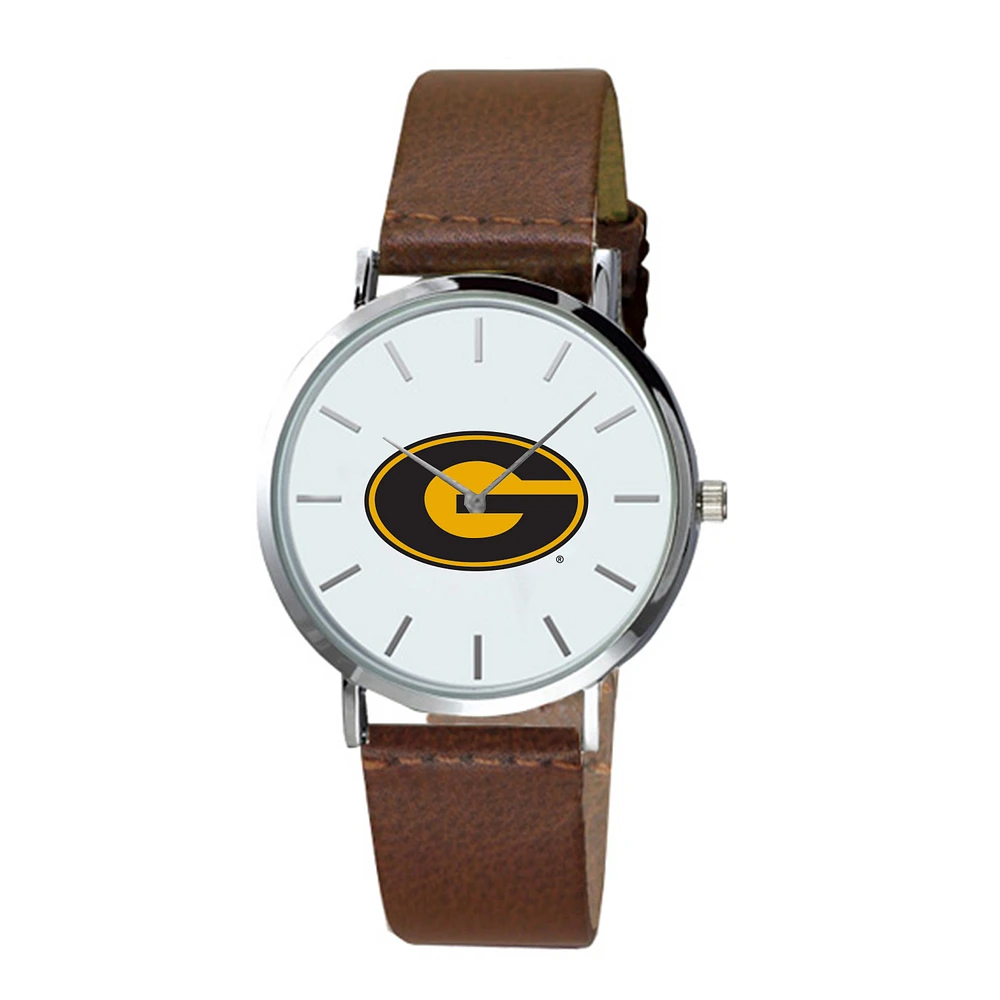 Men's Brown Grambling Tigers Plexus Leather Watch