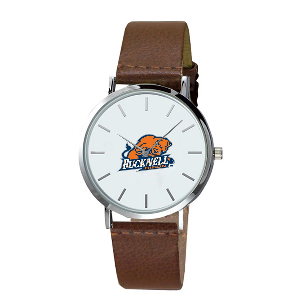 Men's Brown Bucknell Bison Plexus Leather Watch