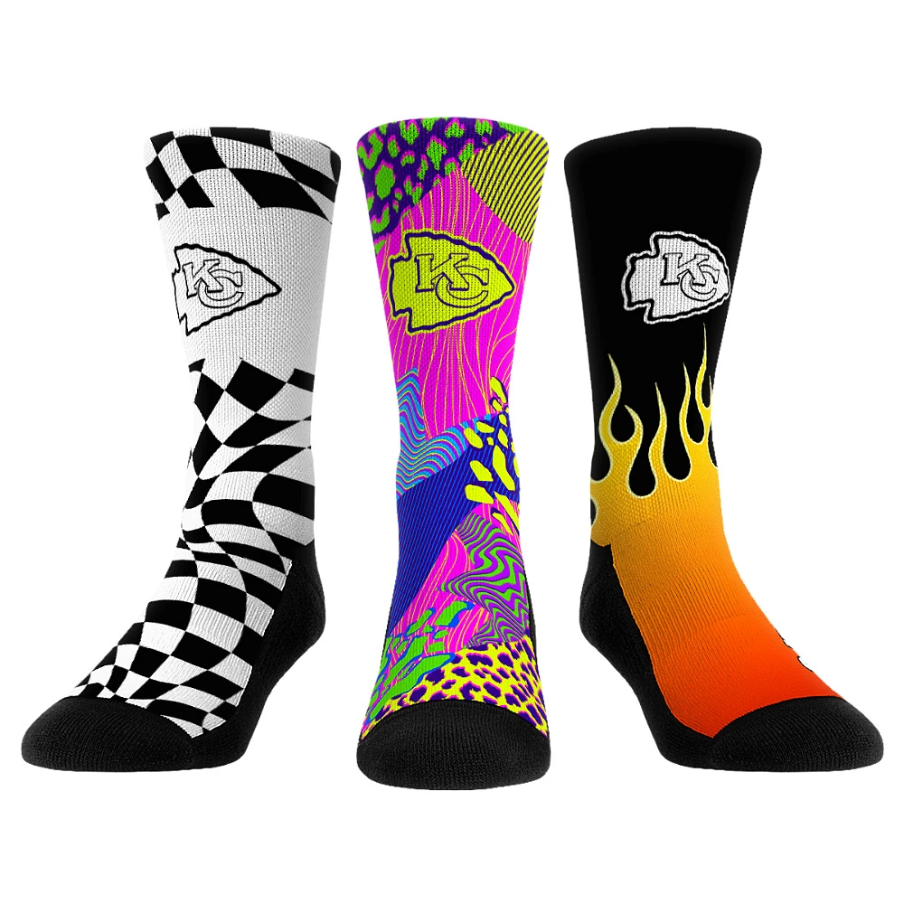 Unisex Rock Em Socks Kansas City Chiefs Team Vibes Three-Pack Crew Set