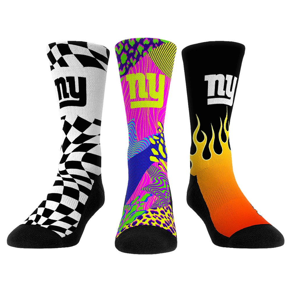 Unisex Rock Em Socks New York Giants Team Vibes Three-Pack Crew Set