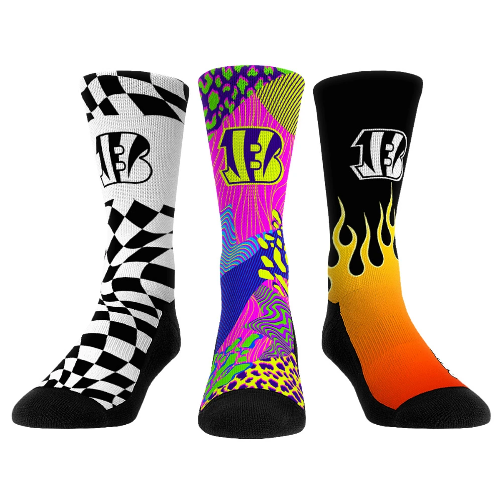 Unisex Rock Em Socks Cincinnati Bengals Team Vibes Three-Pack Crew Set