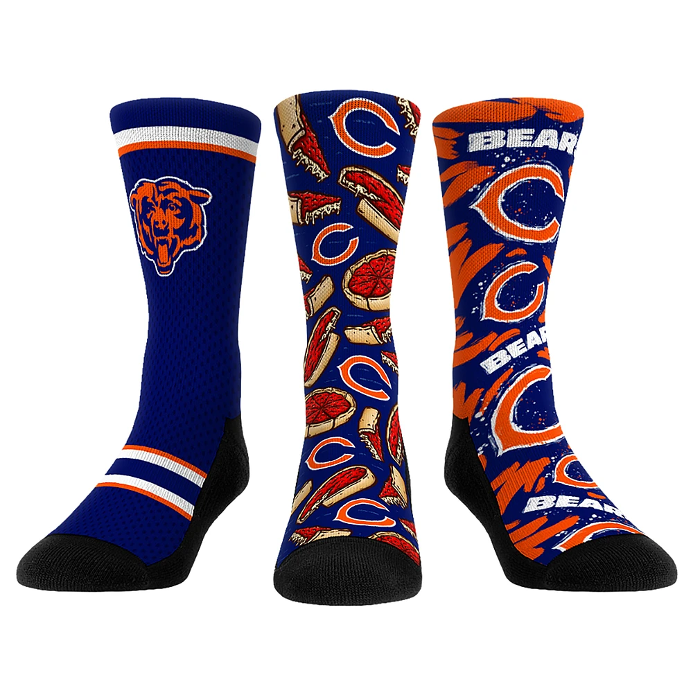 Unisex Rock Em Socks Chicago Bears Fan Favorite Three-Pack Crew Sock Set