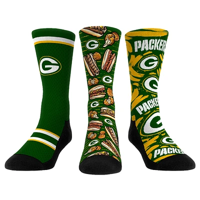 Unisex Rock Em Socks Green Bay Packers Fan Favorite Three-Pack Crew Sock Set