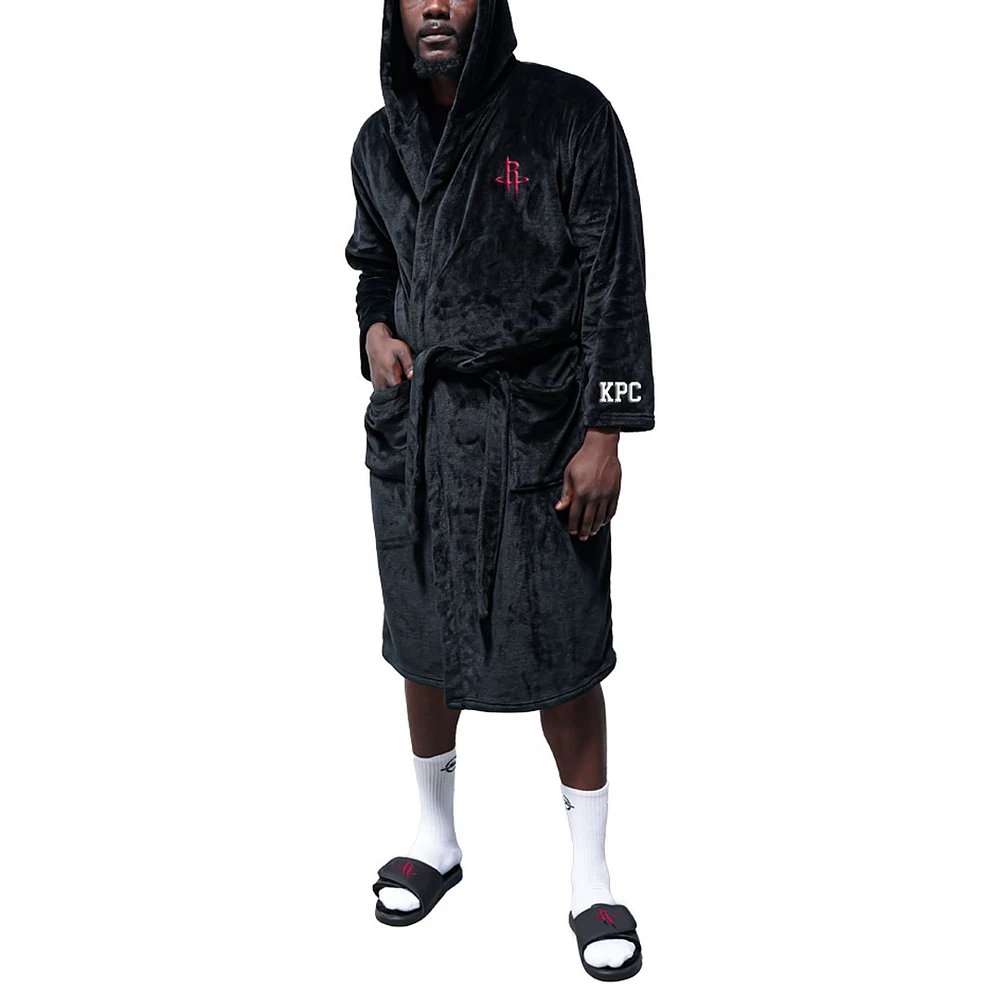 Men's ISlide Black Houston Rockets Personalized Phantom Robe