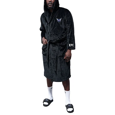 Men's ISlide Black Charlotte Hornets Personalized Phantom Robe