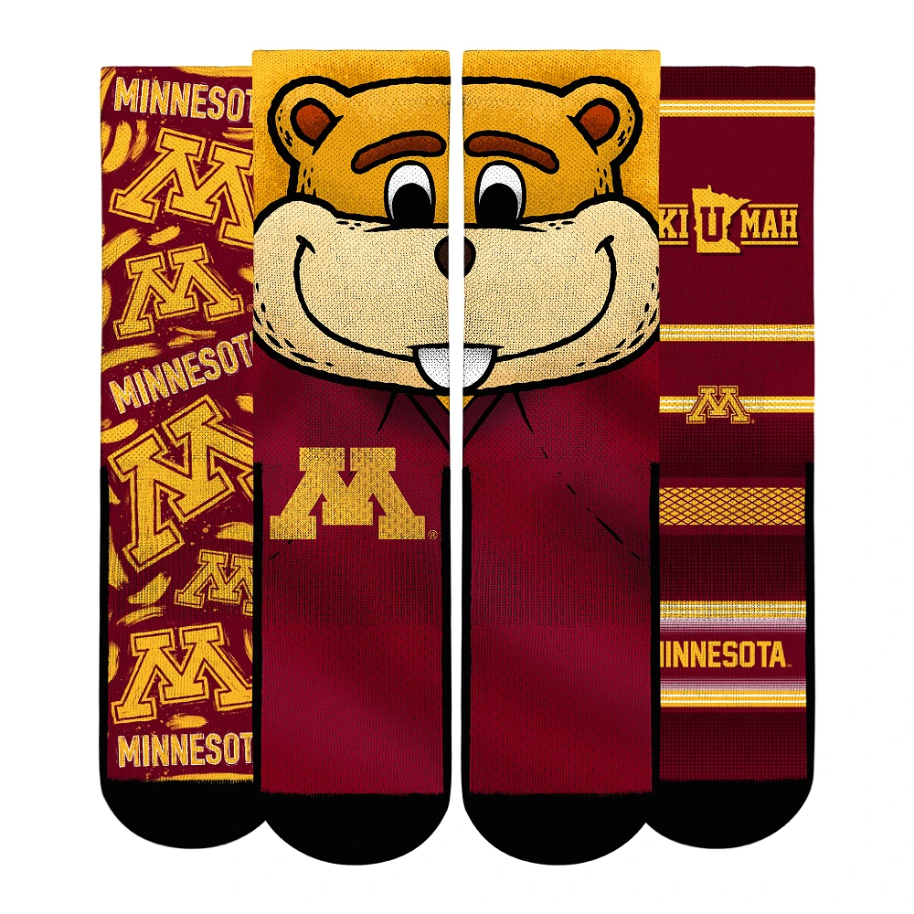 Unisex Rock Em Socks Minnesota Golden Gophers Fan Favorite Three-Pack Crew Sock Set