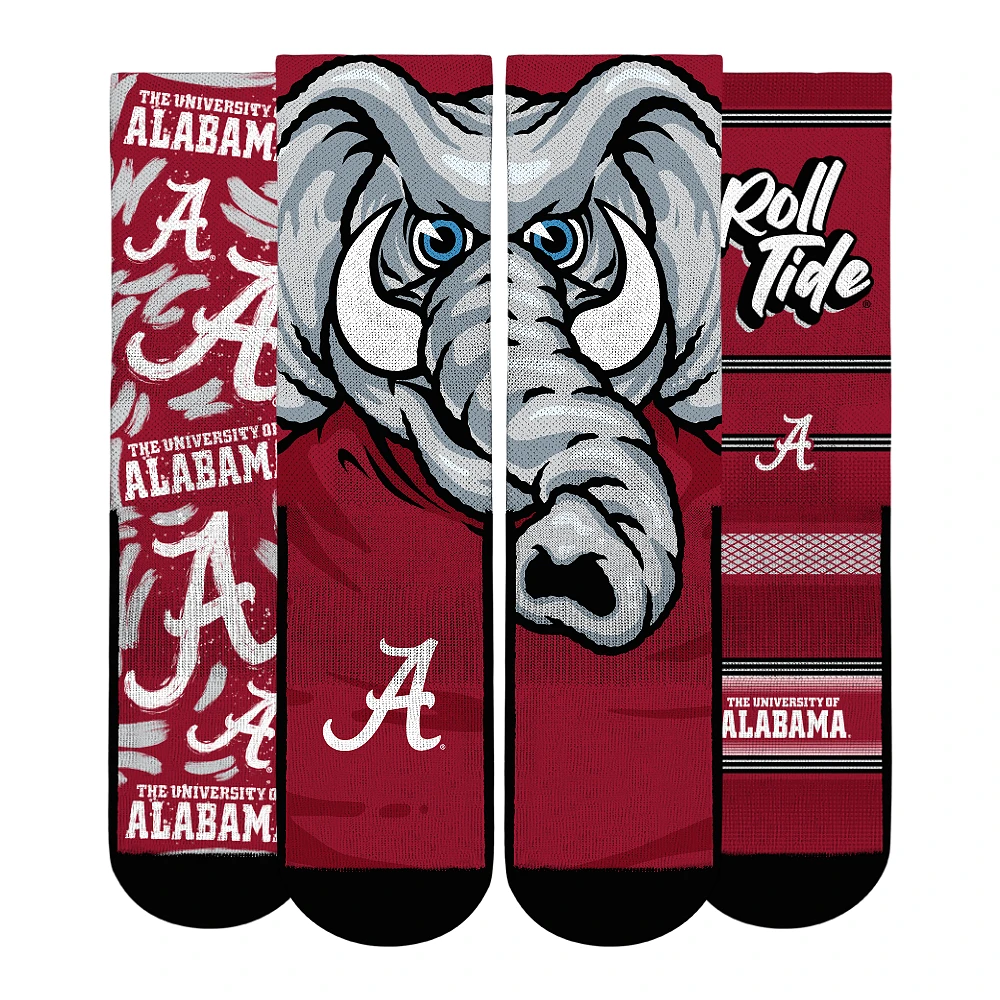 Unisex Rock Em Socks Alabama Crimson Tide Fan Favorite Three-Pack Crew Sock Set