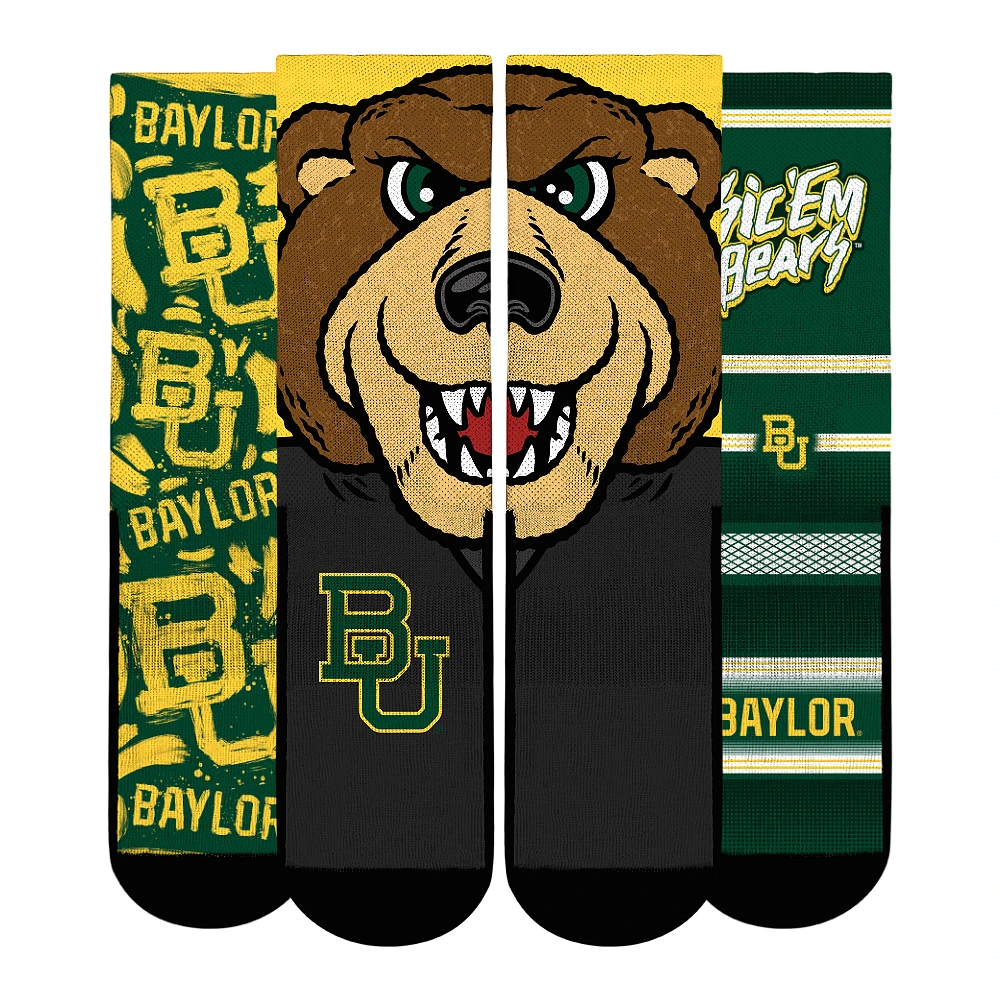 Unisex Rock Em Socks Baylor Bears Fan Favorite Three-Pack Crew Sock Set
