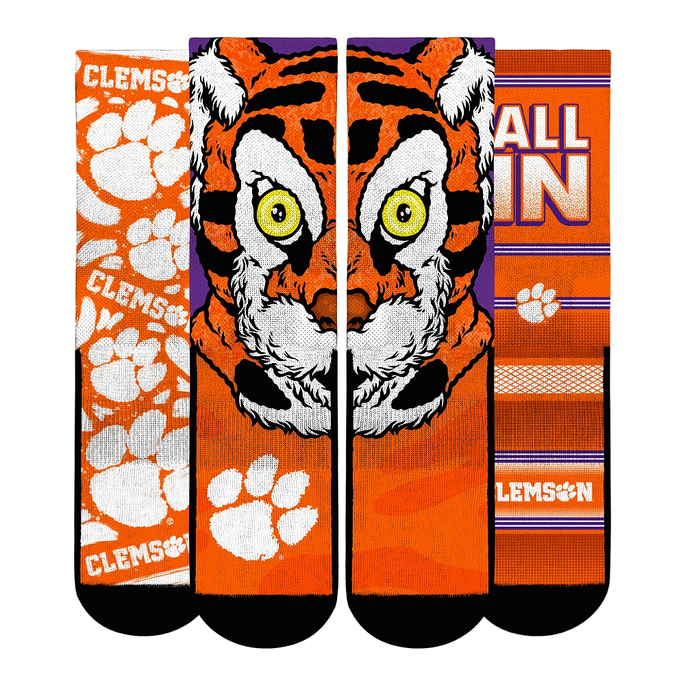 Unisex Rock Em Socks Clemson Tigers Fan Favorite Three-Pack Crew Sock Set