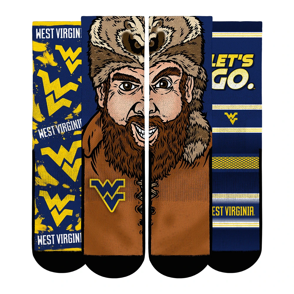Unisex Rock Em Socks West Virginia Mountaineers Fan Favorite Three-Pack Crew Sock Set