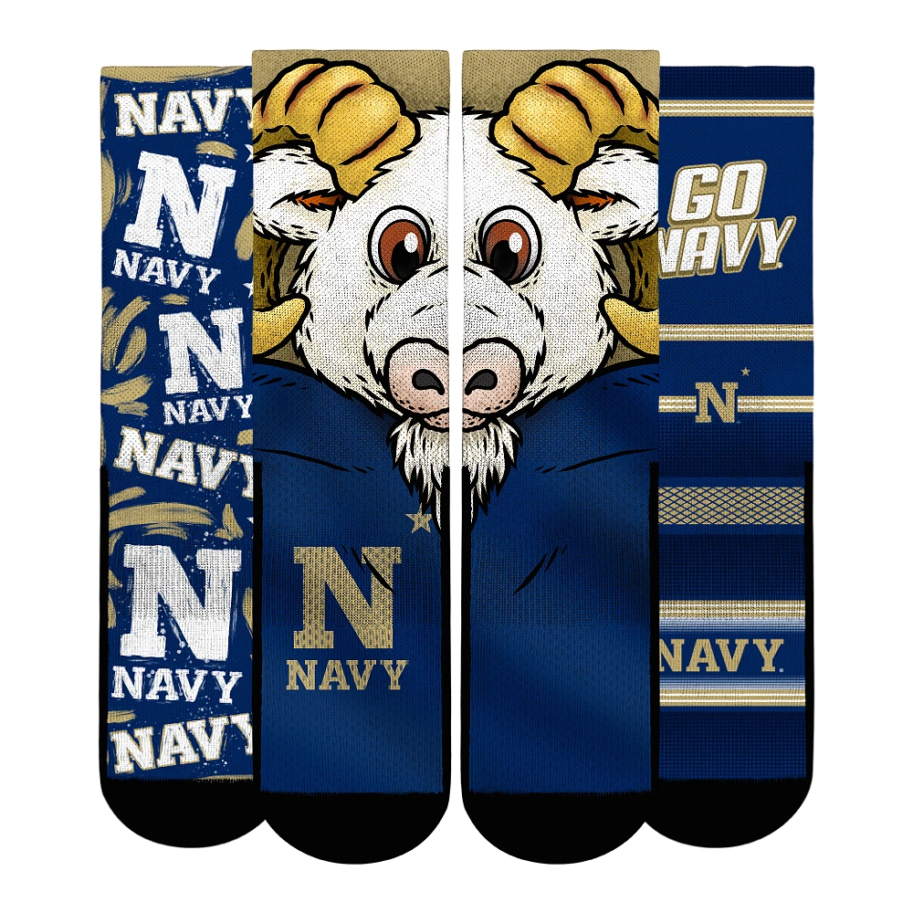 Youth Rock Em Socks Navy Midshipmen Fan Favorite Three-Pack Crew Sock Set