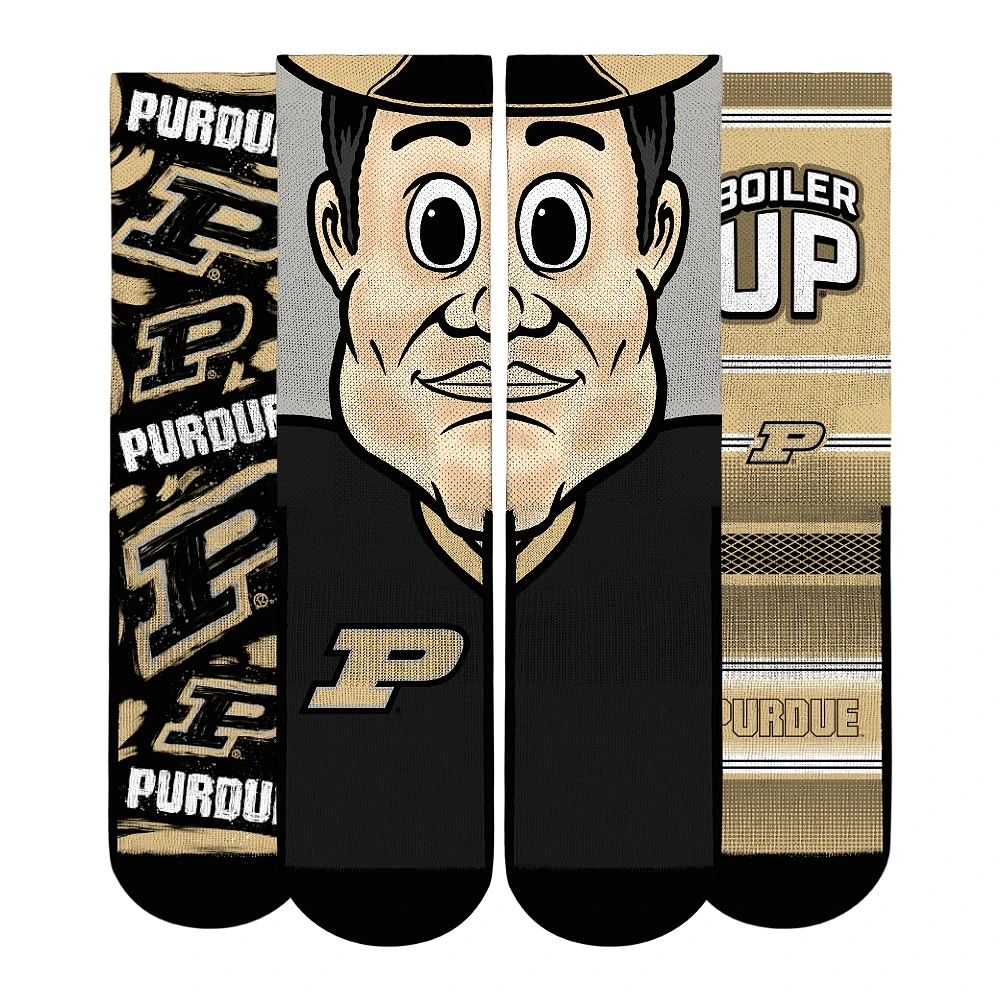 Youth Rock Em Socks Purdue Boilermakers Fan Favorite Three-Pack Crew Sock Set