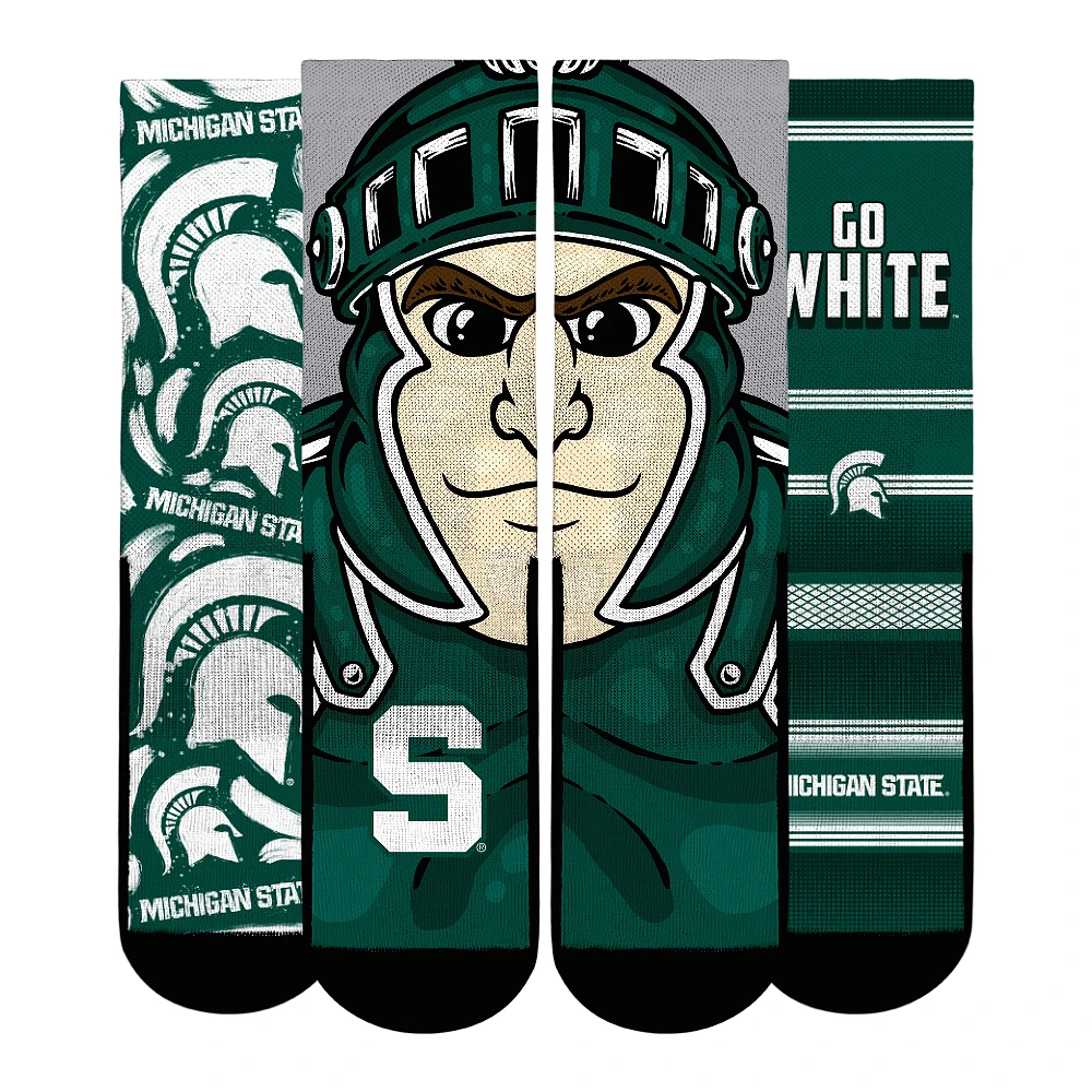 Youth Rock Em Socks Michigan State Spartans Fan Favorite Three-Pack Crew Sock Set