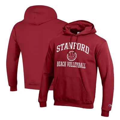 Men's Champion Stanford Cardinal Icon Beach Volleyball Powerblend Pullover Hoodie