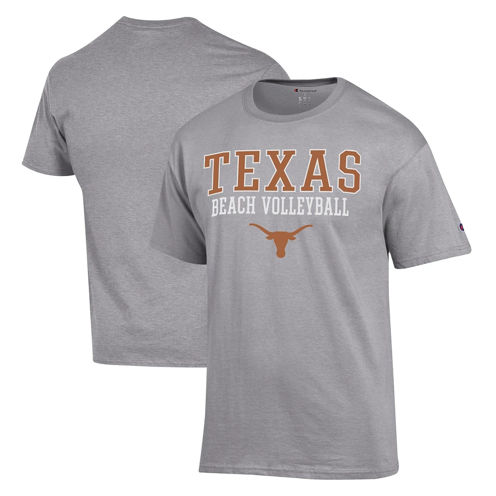 Men's Champion Texas Longhorns Stacked Beach Volleyball T-Shirt