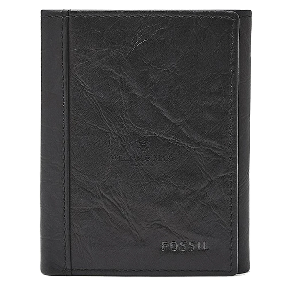 Men's Fossil Black William & Mary Tribe Neel Extra Capacity Trifold Wallet