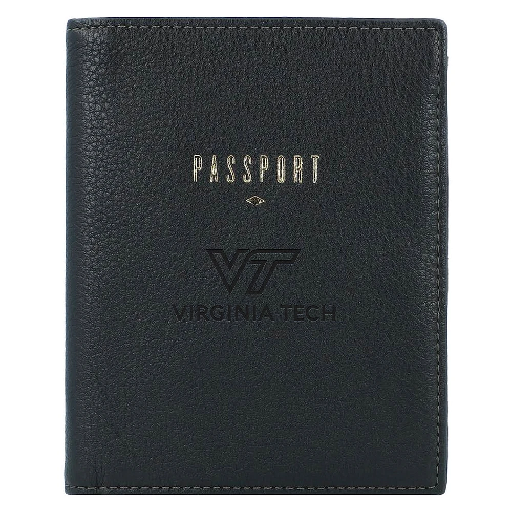 Fossil Black Virginia Tech Hokies Travel RFID Passport Case