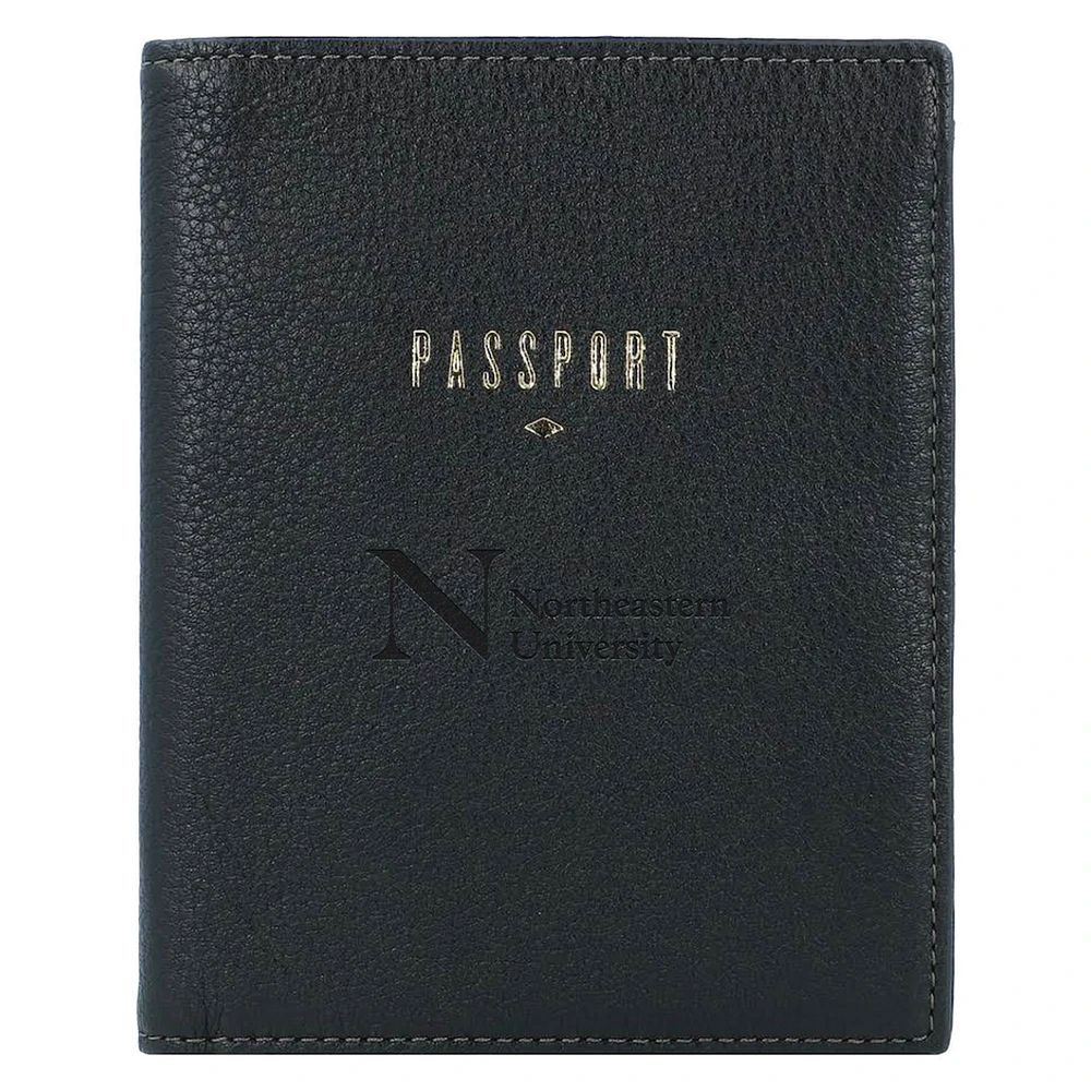 Fossil Northeastern Huskies Travel RFID Passport Case
