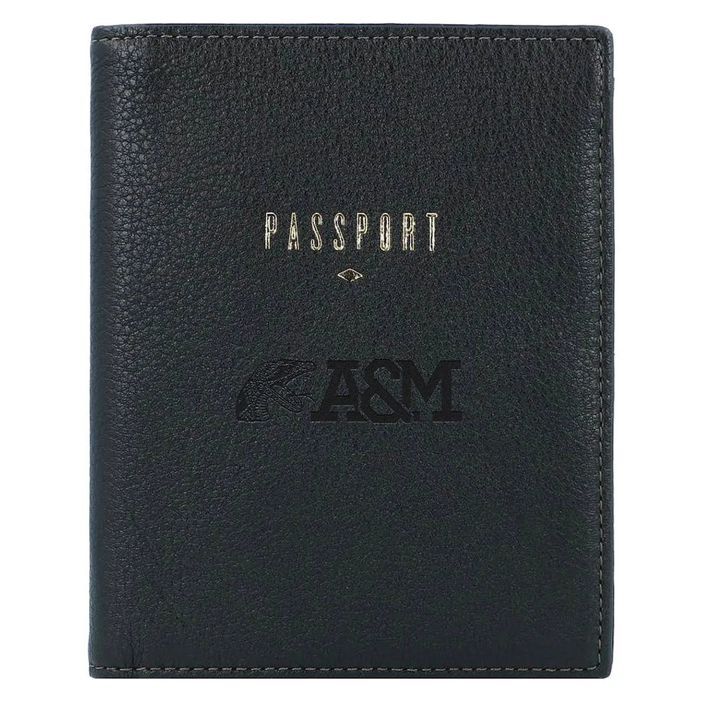 Fossil Black Florida A&M Rattlers Travel RFID Passport Case