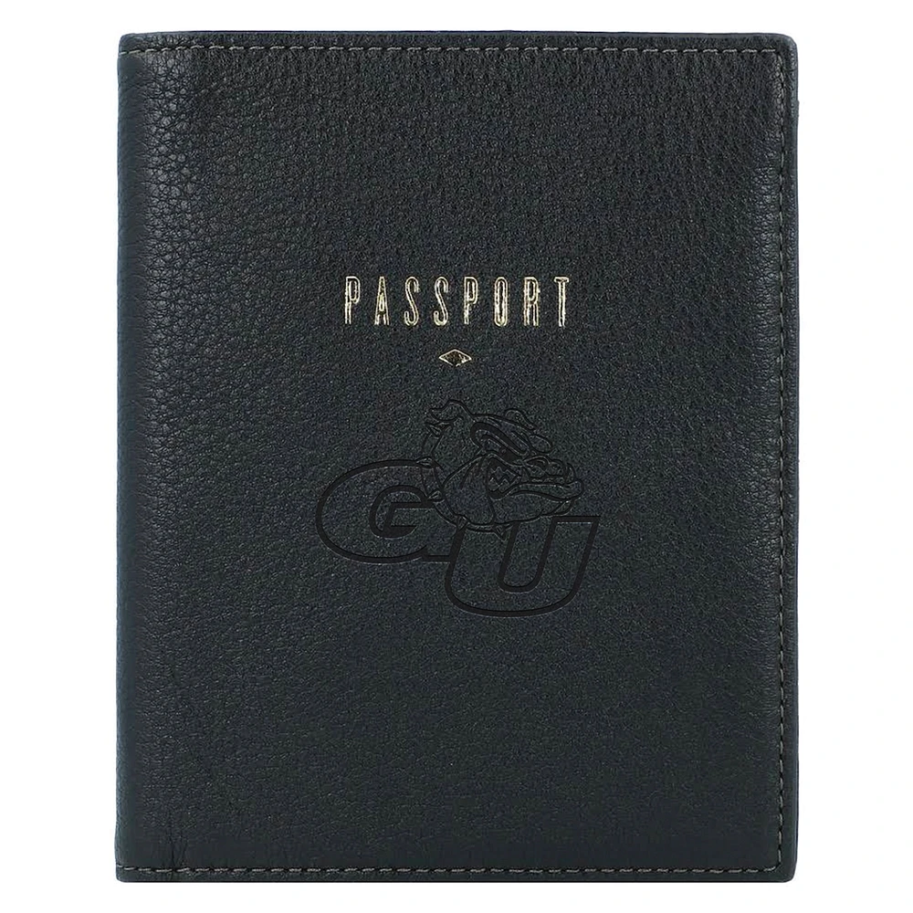 Fossil Black Gonzaga Bulldogs Travel RFID Passport Case