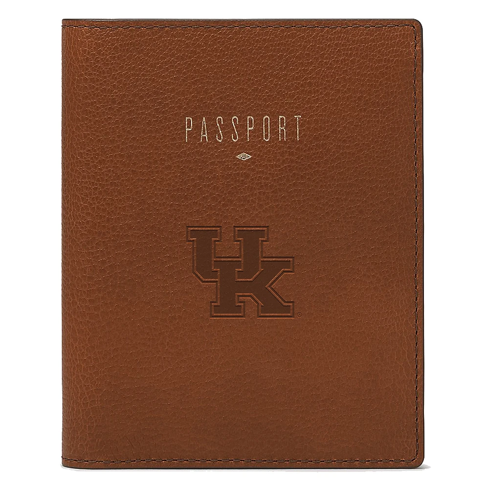 Fossil Brown Kentucky Wildcats Travel RFID Passport Case