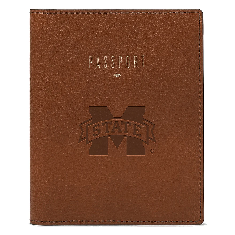 Fossil Brown Mississippi State Bulldogs Travel RFID Passport Case