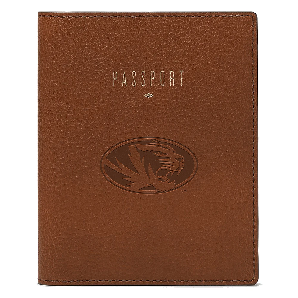 Fossil Brown Missouri Tigers Travel RFID Passport Case