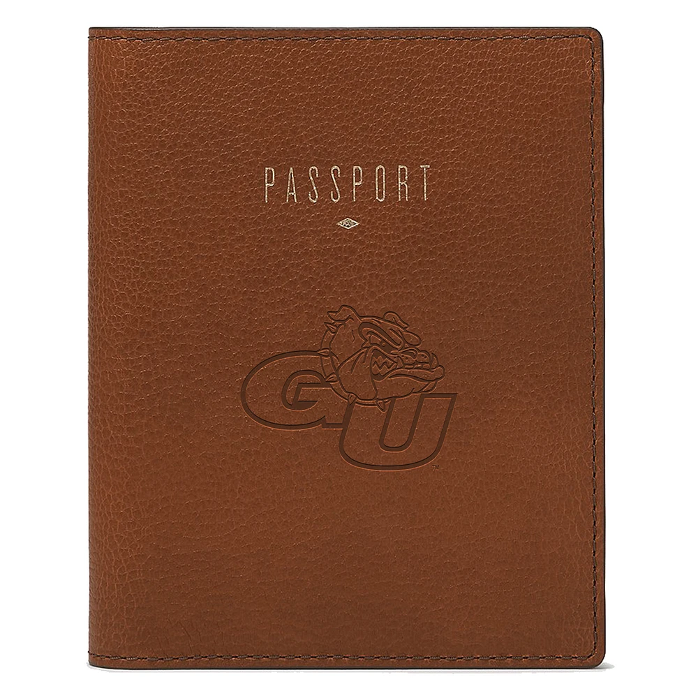 Fossil Brown Gonzaga Bulldogs Travel RFID Passport Case