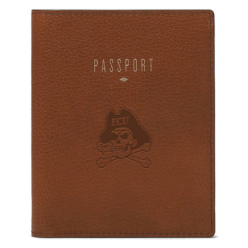 Fossil Brown ECU Pirates Travel RFID Passport Case