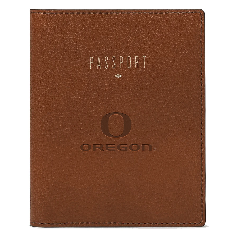 Fossil Brown Oregon Ducks Travel RFID Passport Case