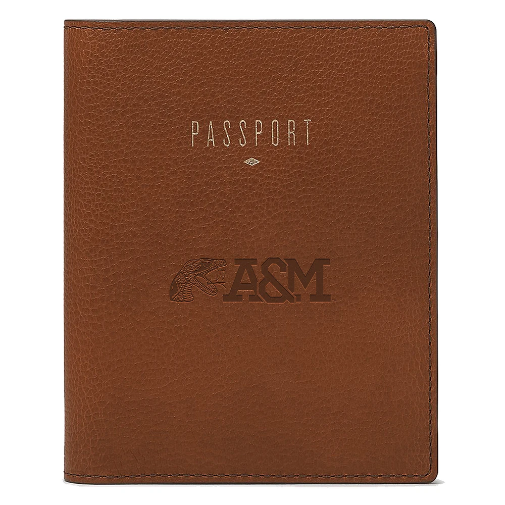 Fossil Brown Florida A&M Rattlers Travel RFID Passport Case