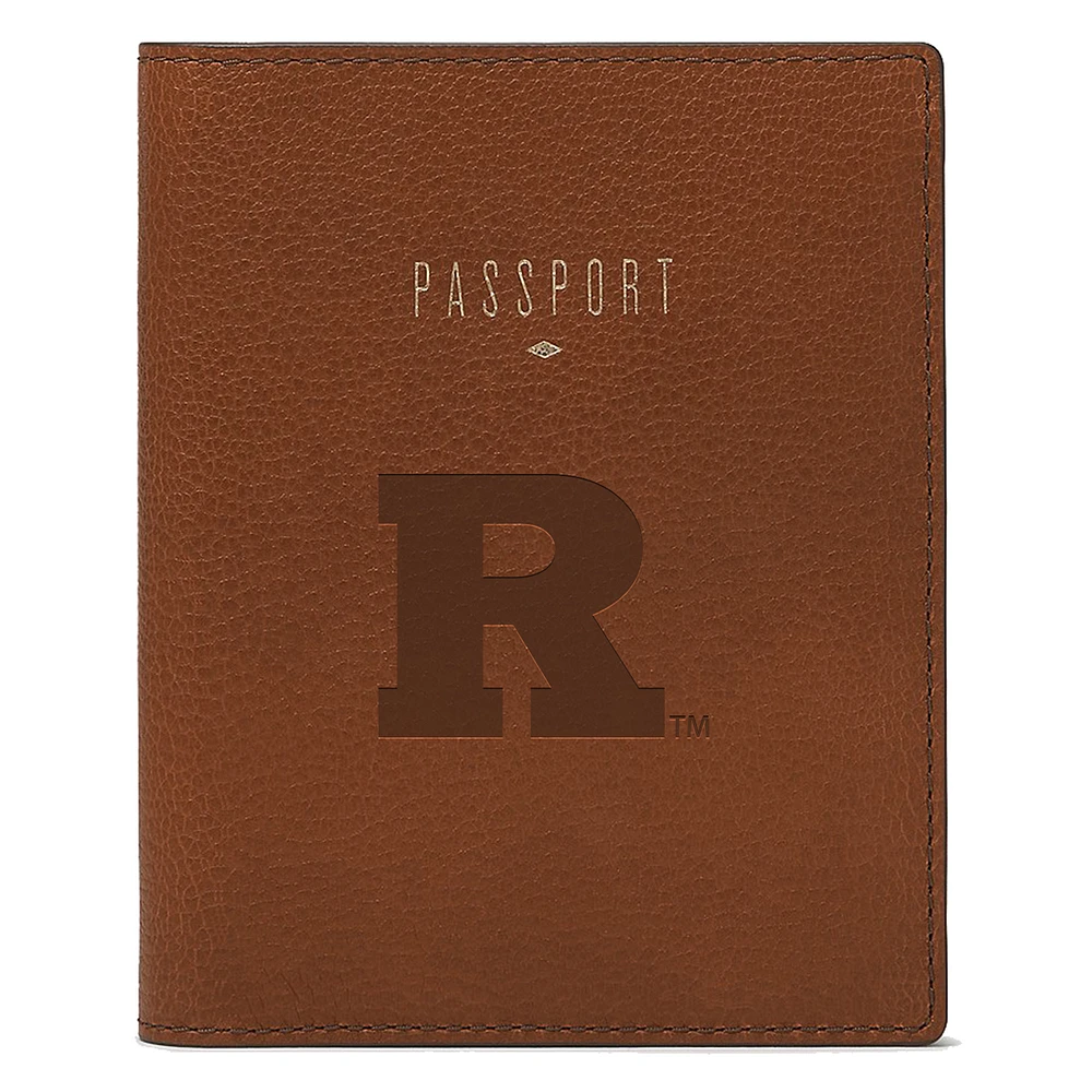 Fossil Brown Rutgers Scarlet Knights Travel RFID Passport Case