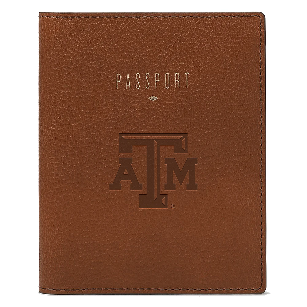 Fossil Brown Texas A&M Aggies Travel RFID Passport Case