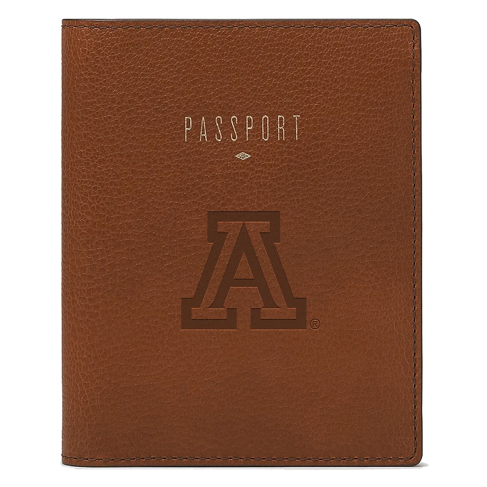 Fossil Brown Arizona Wildcats Travel RFID Passport Case