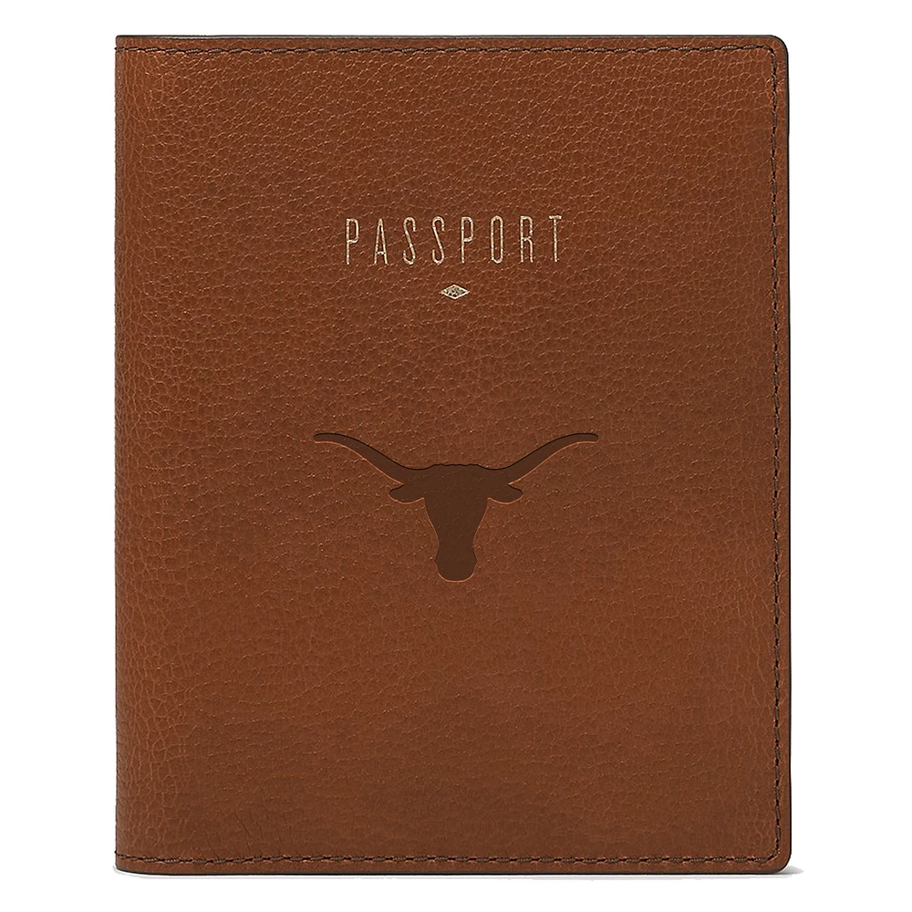 Fossil Brown Texas Longhorns Travel RFID Passport Case