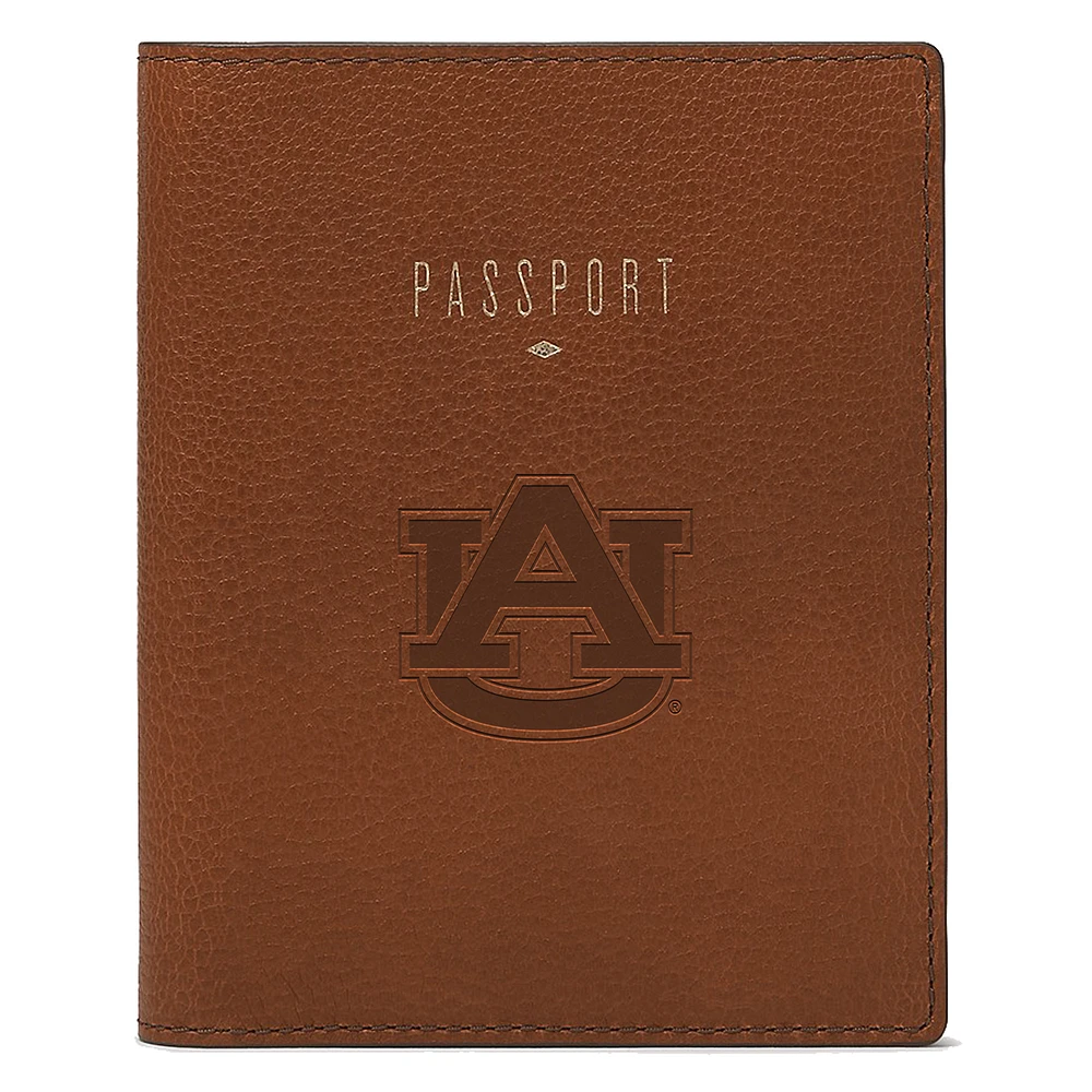 Fossil Brown Auburn Tigers Travel RFID Passport Case