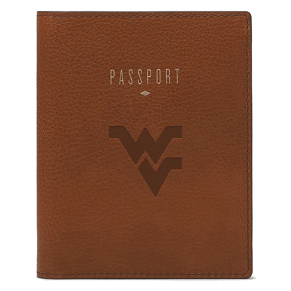 Fossil Brown West Virginia Mountaineers Travel RFID Passport Case