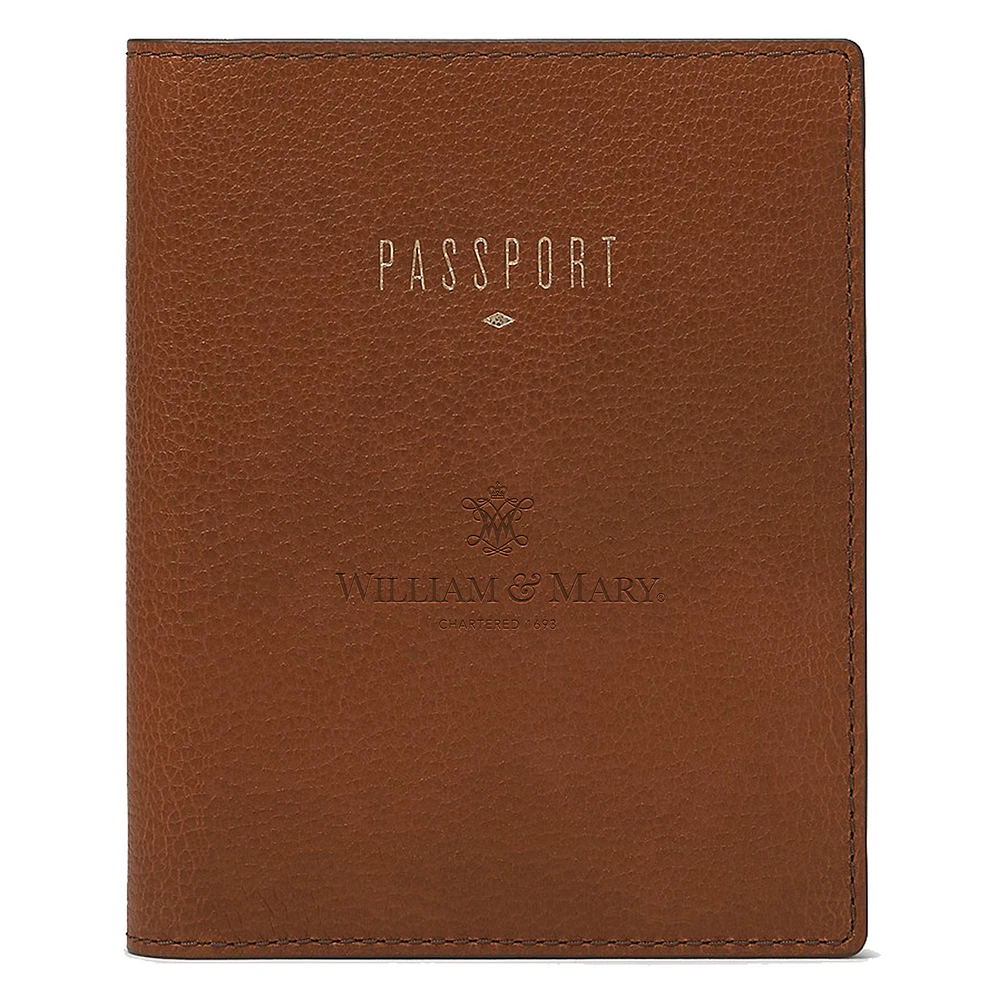 Fossil Brown William & Mary Tribe Travel RFID Passport Case