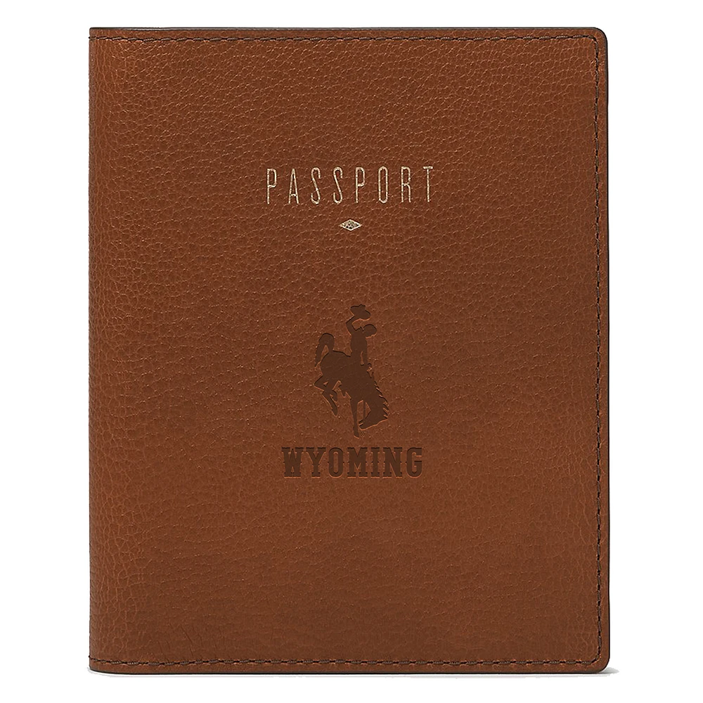 Fossil Brown Wyoming Cowboys Travel RFID Passport Case