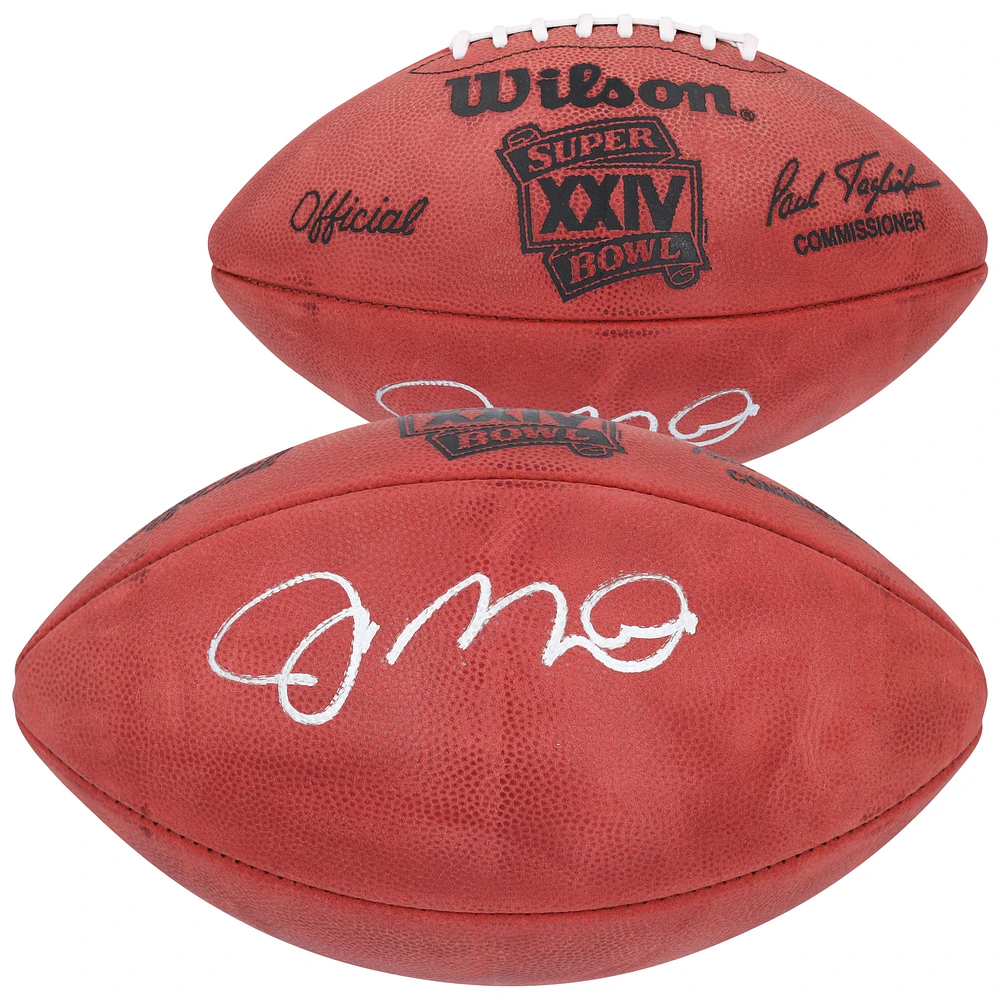 Joe Montana San Francisco 49ers Autographed Wilson Super Bowl XXIV Logo Football